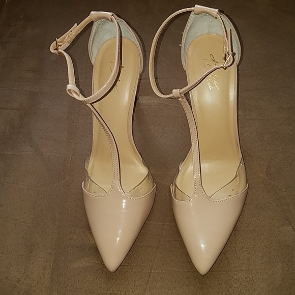 Thalia Sodi T-Strap Nude Heels - Picture 2 of 7